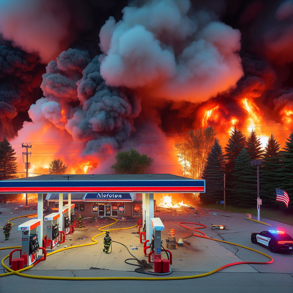 Incendi e esplosioni in un distributore di benzina in Michigan | video